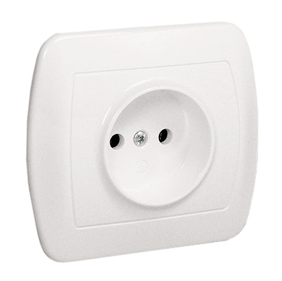 Akord Socket 1-way B/u 16a Ip20 White