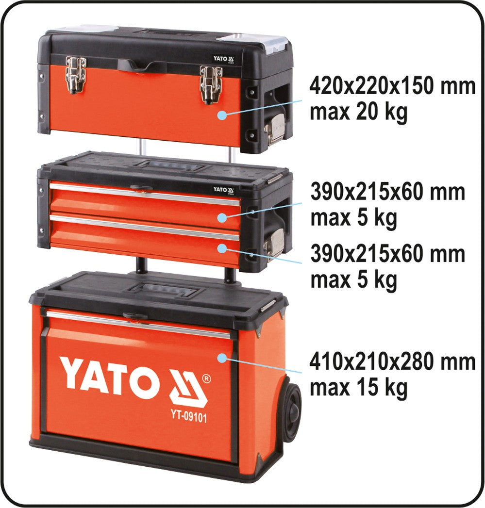 3-piece Tool Trolley