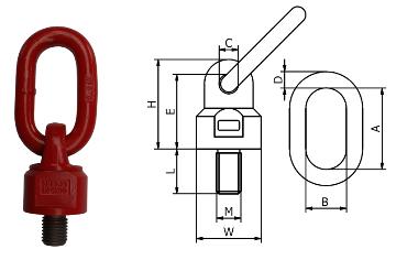 Wsi Drejelig Øjebolt M30*35mm 5,3t