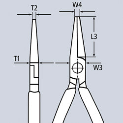 Flache Montagezange mit Kreuzprofil 280 mm