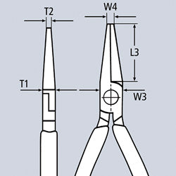 Izolované půlkulaté štípací kleště 200 mm