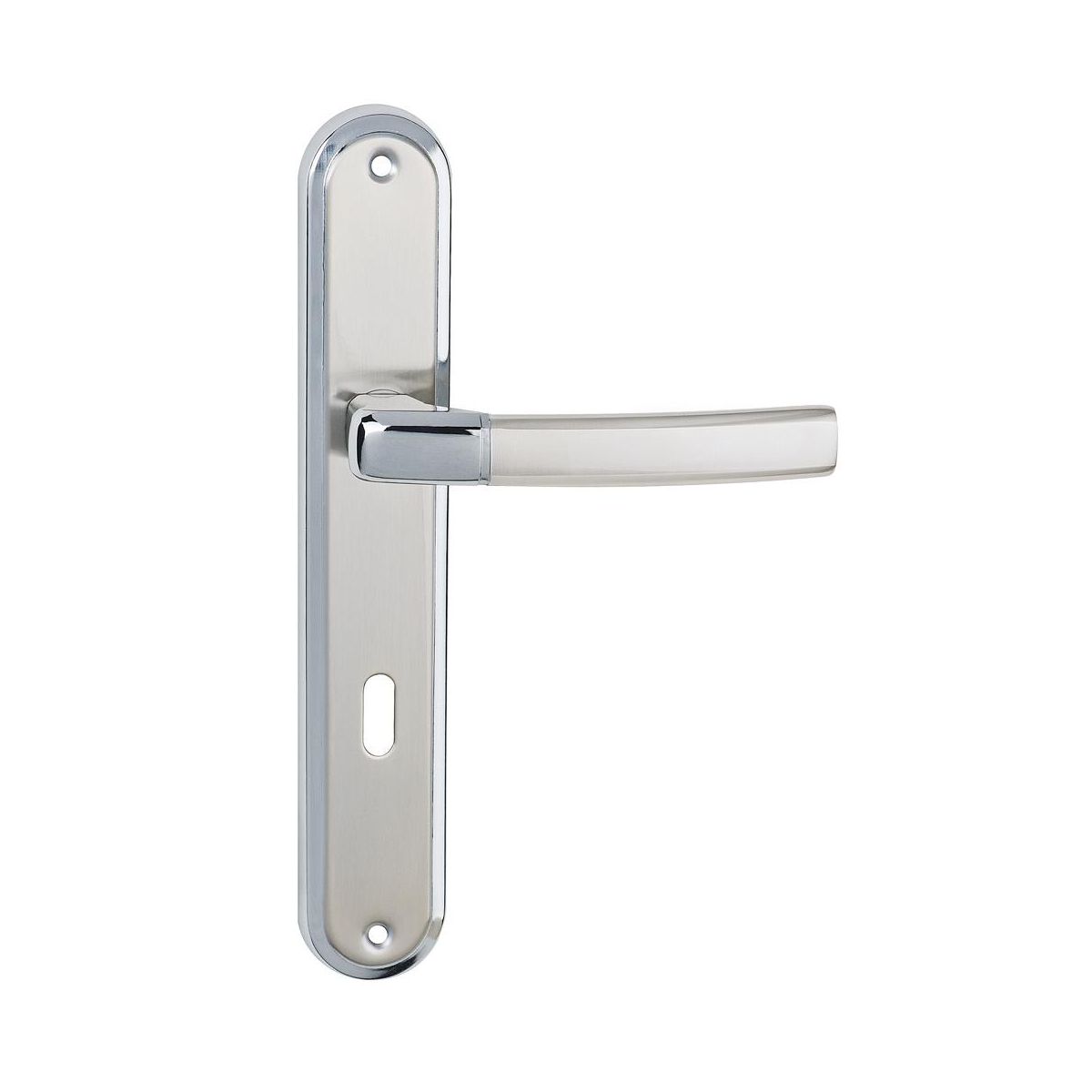 Camila Chrome-satin Door Handle 72 Key-locked