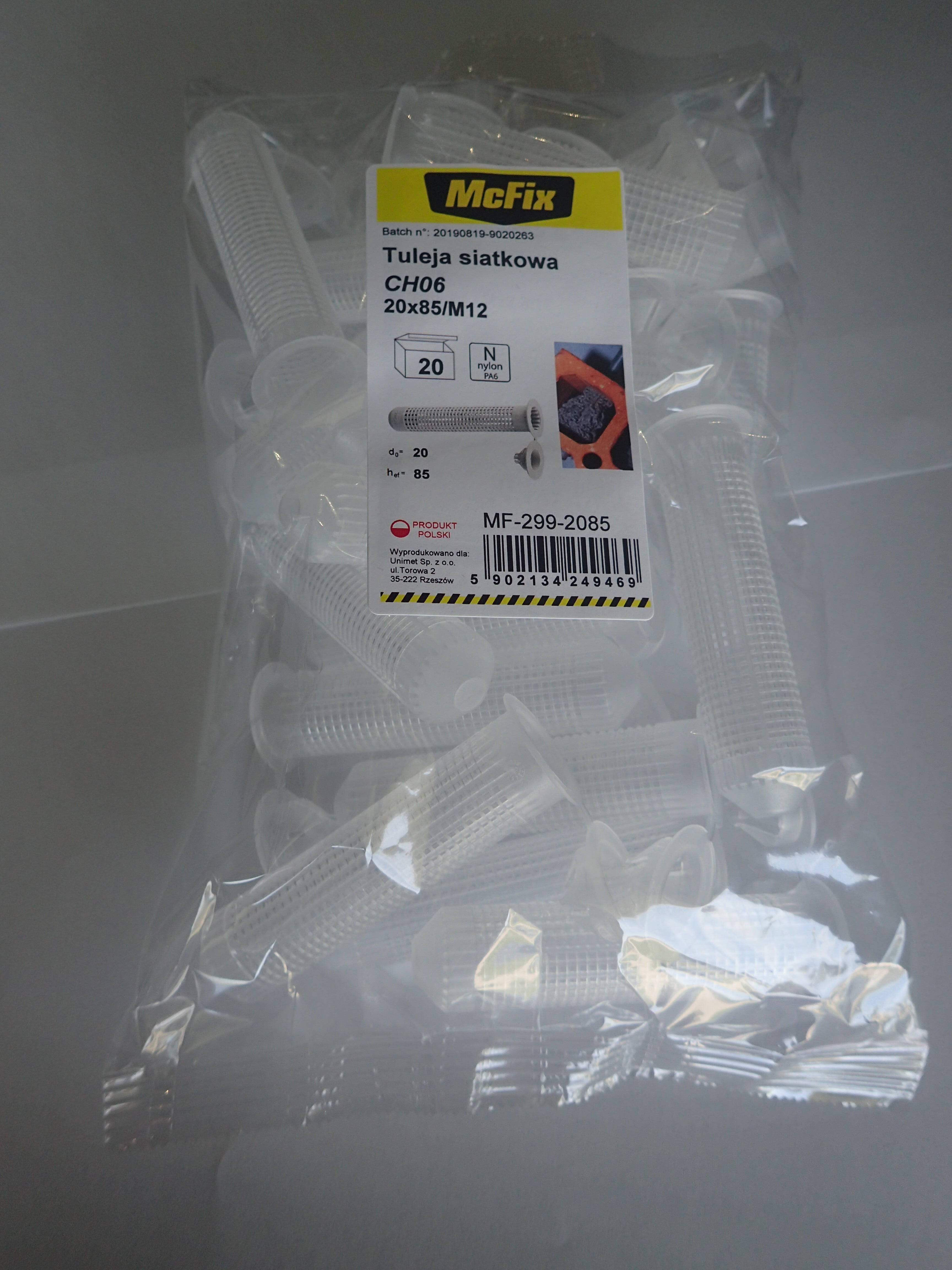 Plastic Mesh Sleeve For Resins 20*85mm 20pcs