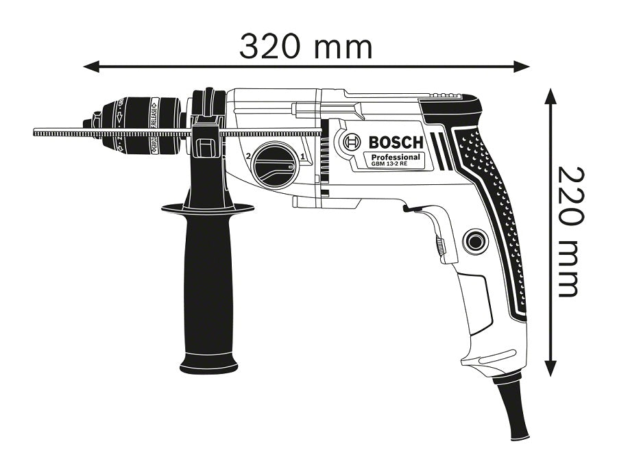 Gbm 13-2re 750w zdvih vŕtačky