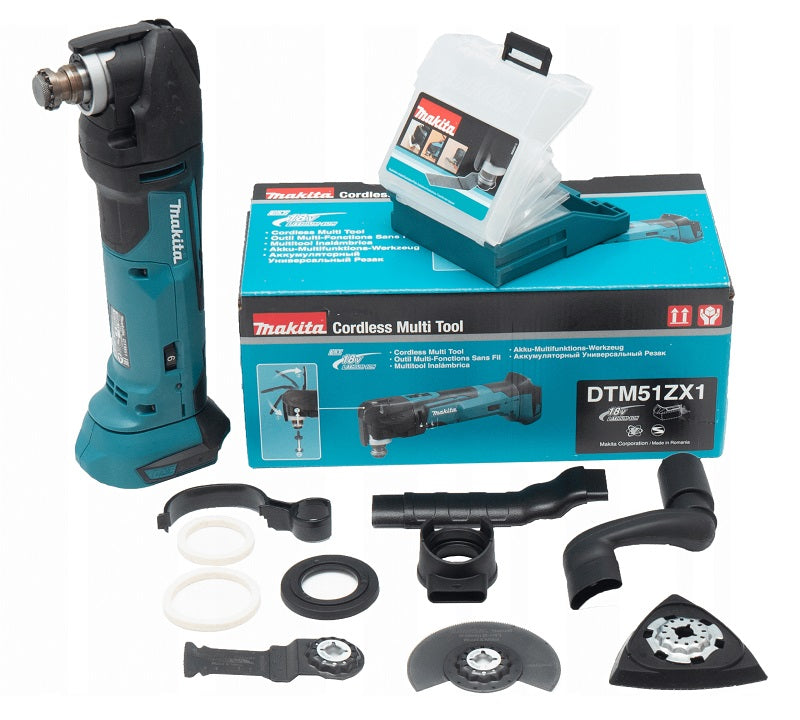 Herramienta multifunción inalámbrica de 18 V con accesorios
