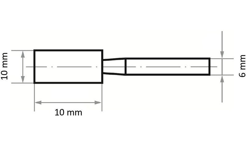 Ekw 60 L V1 10*10*6 szárú csiszolókorong