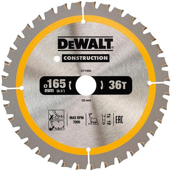 Circular Saw Blade For Wood 165/20mm 36 Teeth