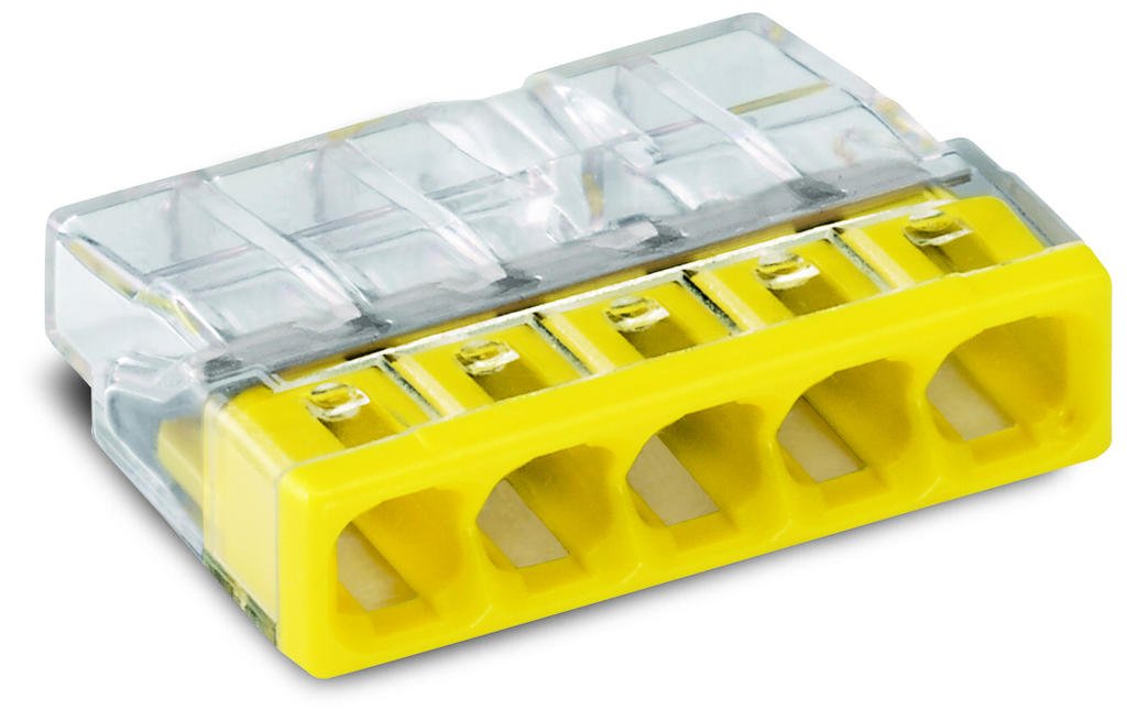 Conector Rápido Wago 2273-205 5x0,5-2,5 Mm2 Amarelo 5 Unidades