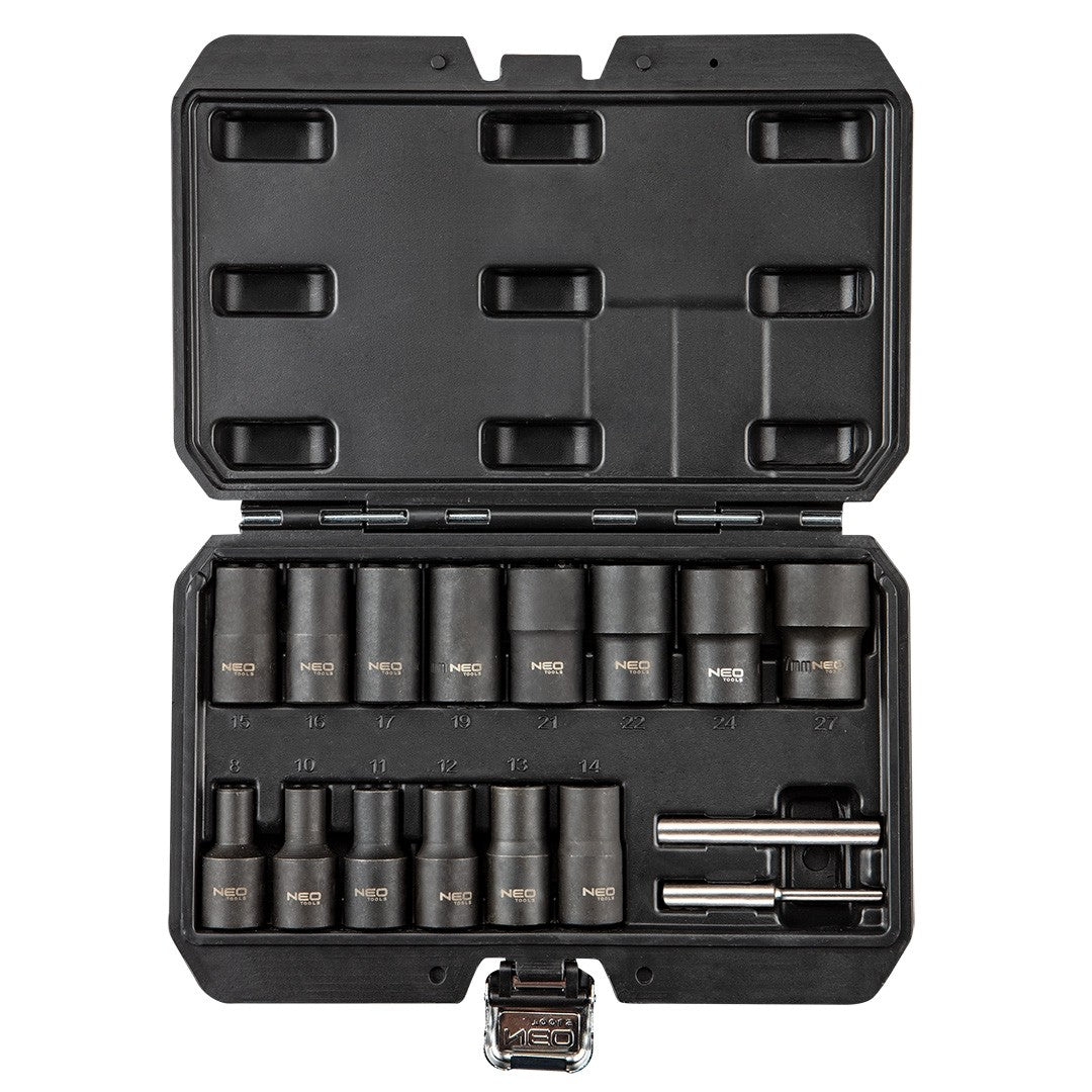 1/2'' Socket Set For Damaged Nuts 16 Pcs.
