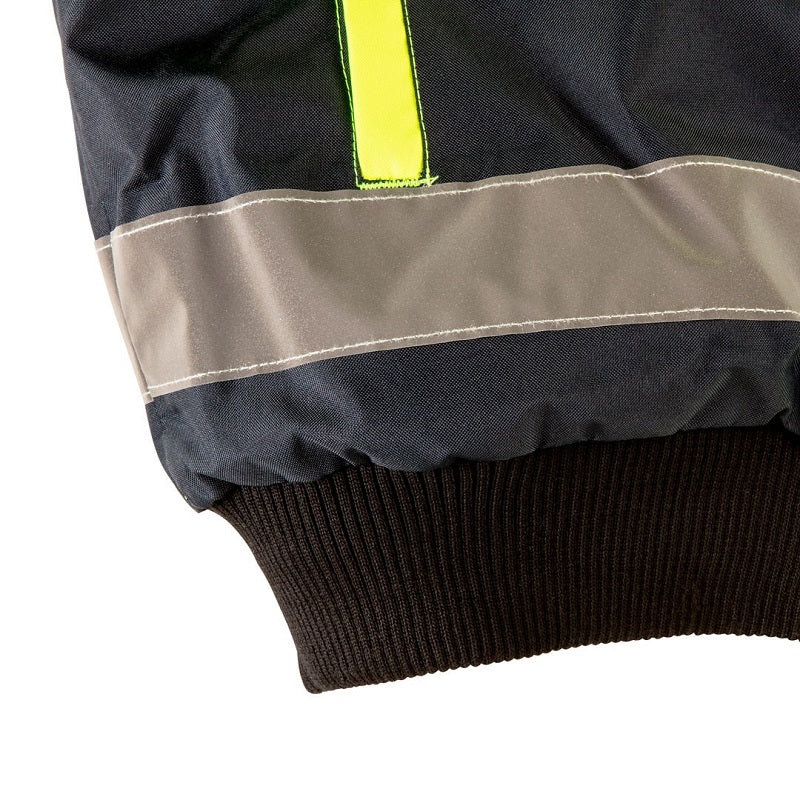 Gelbe, gut sichtbare, wattierte Arbeitsjacke, Größe L