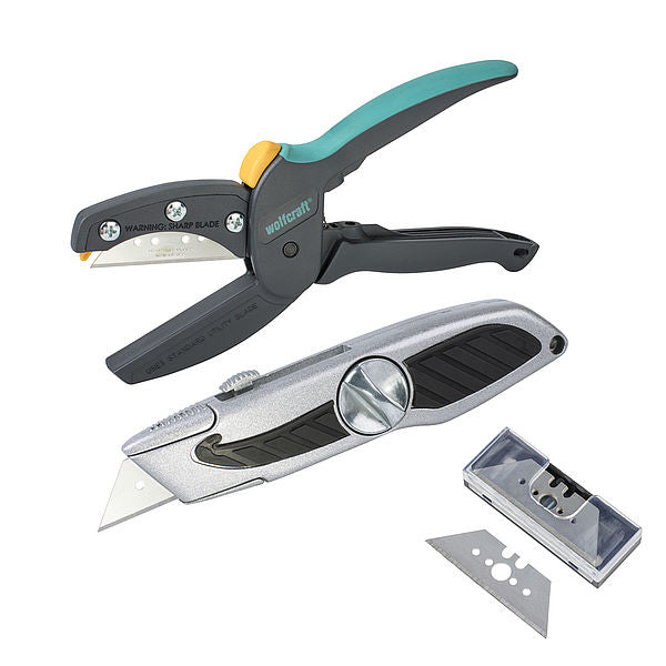Cutting Set (scissors + Knife + Trapezoidal Blades)
