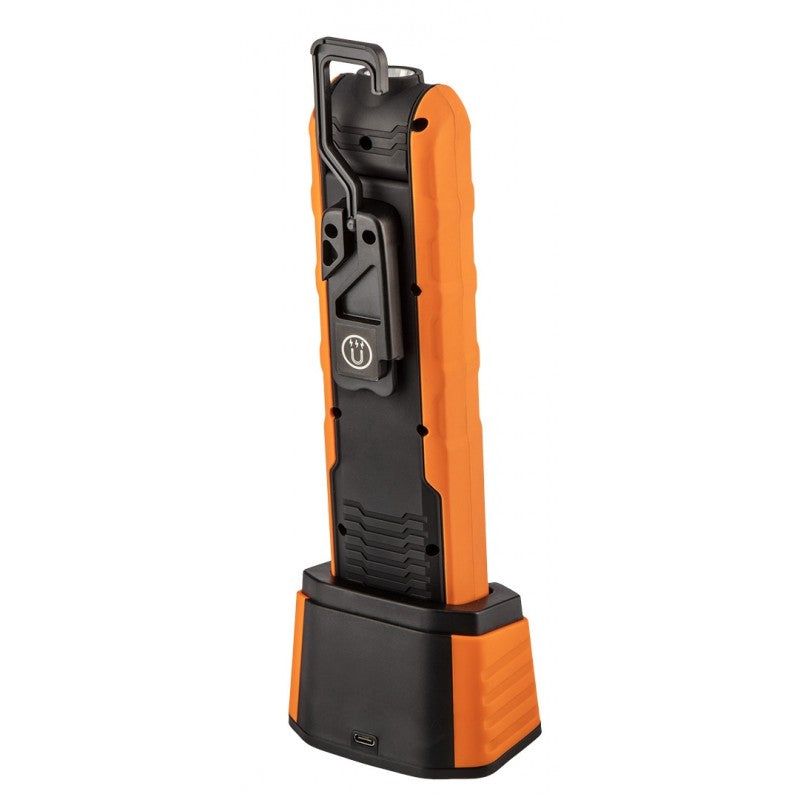 Batterie-Werkstattlampe 500 Lm Cob + Taschenlampe + Sockel