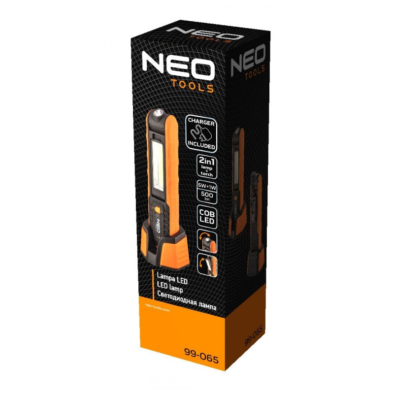 Lampa Ceardlann Battery 500 Lm Cob + Flashlight + Bonn