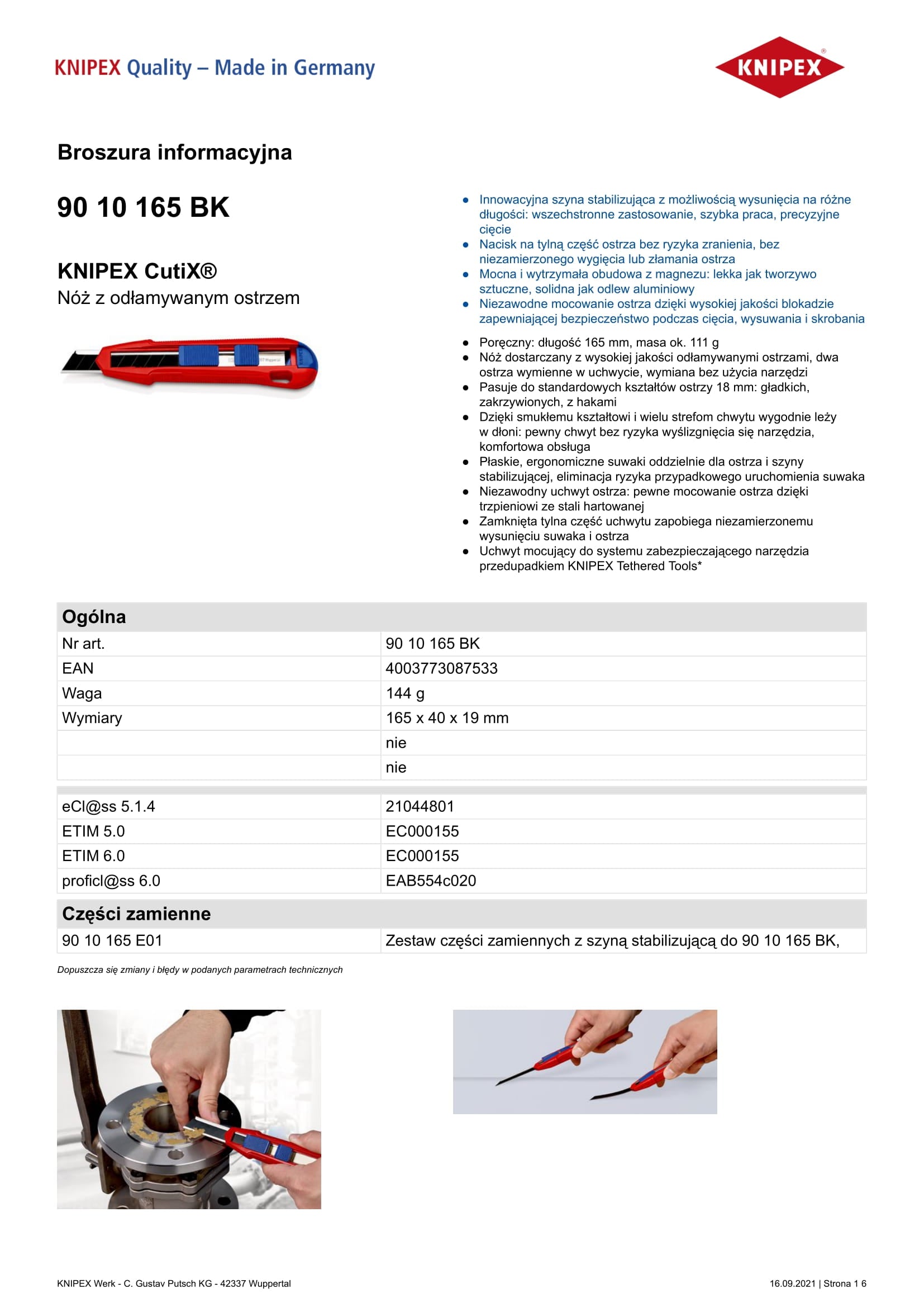 Cuchillo de hoja desmontable Cutix