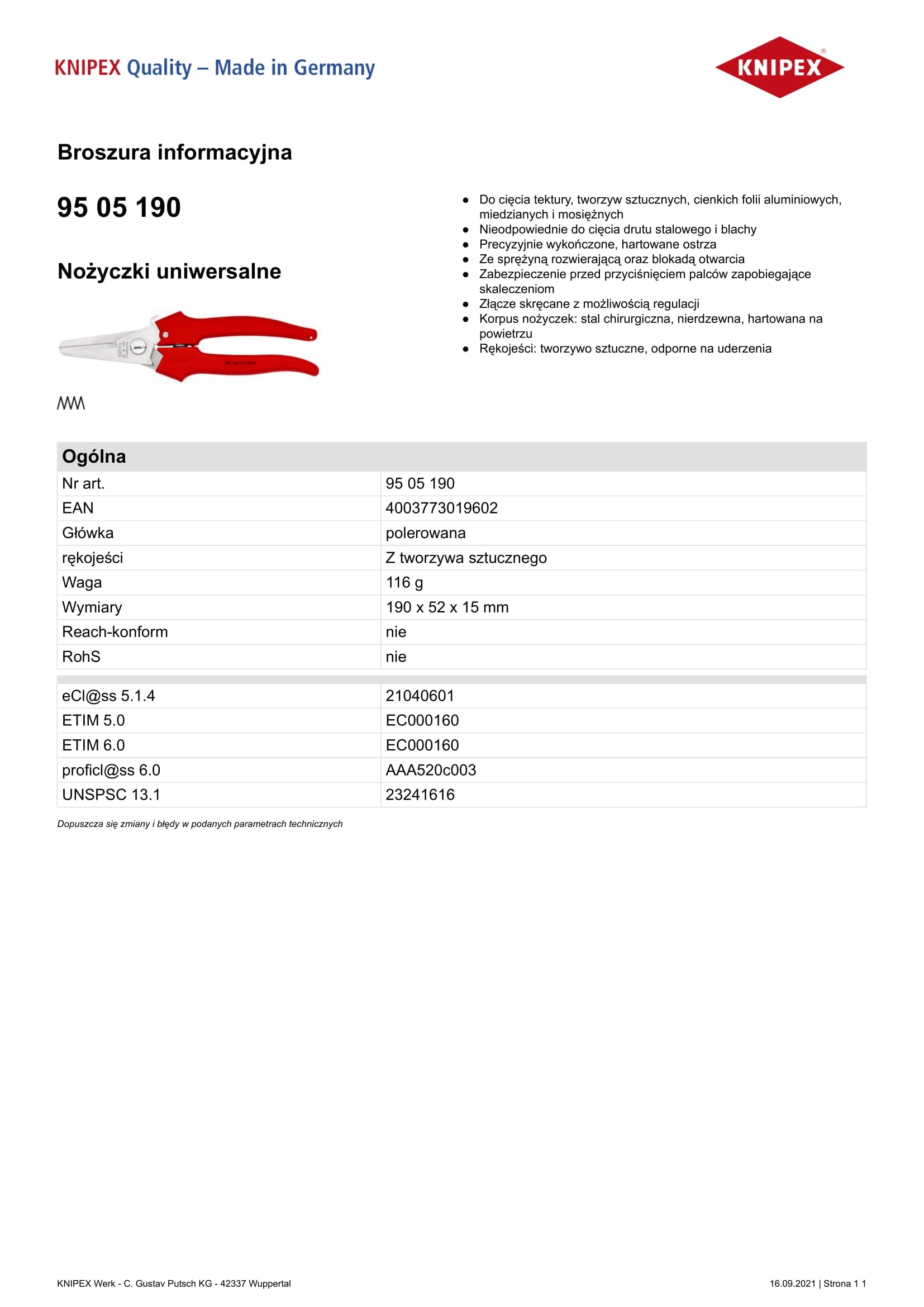 Universalschere 190mm