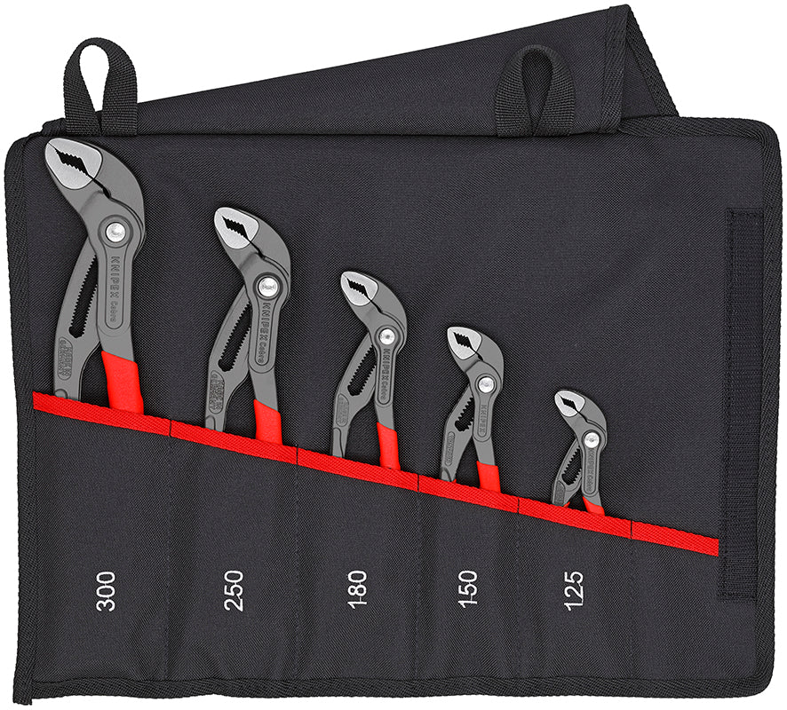 Juego de alicates para tubos en estuche de 5 piezas 125 150 180 250 300 mm