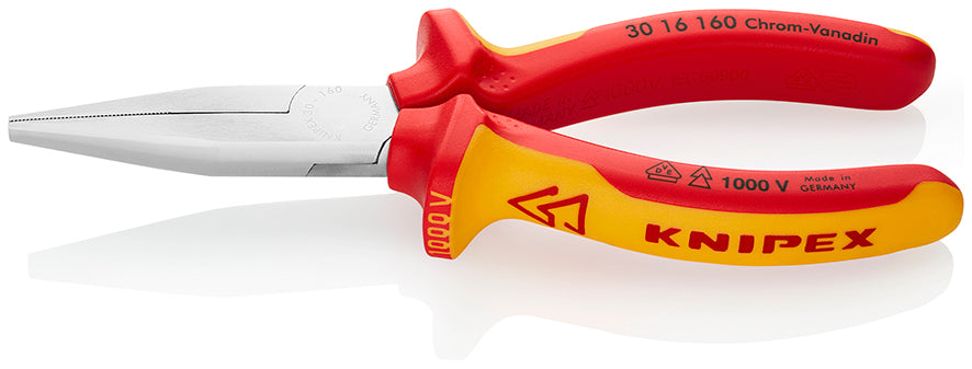 Pinza a becchi piatti isolati 160 mm