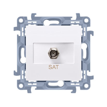 Simon 10 Single Antenna Socket Type F White