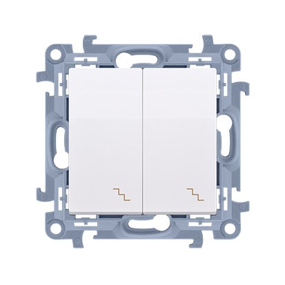 Simon 10 Double Stair Switch White