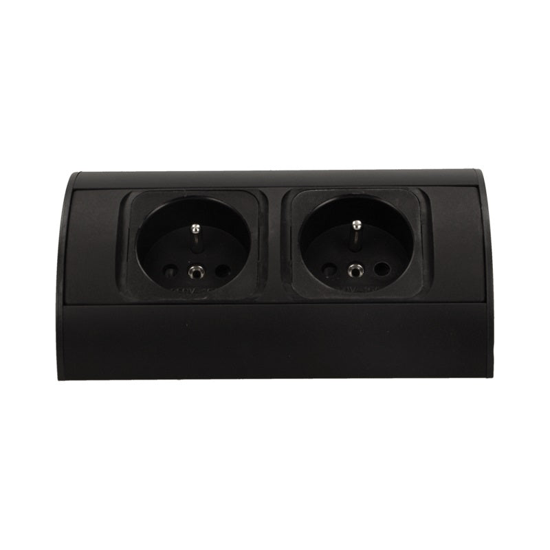 Prise Meuble 2x2p+z Noir