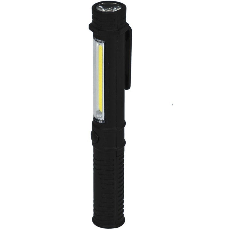 1.5w Cob Led Flashlight + 1w Pen With Batteries