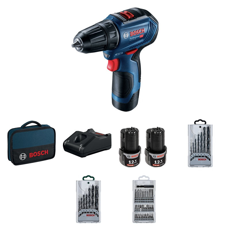 Cordless Drill/driver Gsr 12v-30 2*2.0ah + Acc