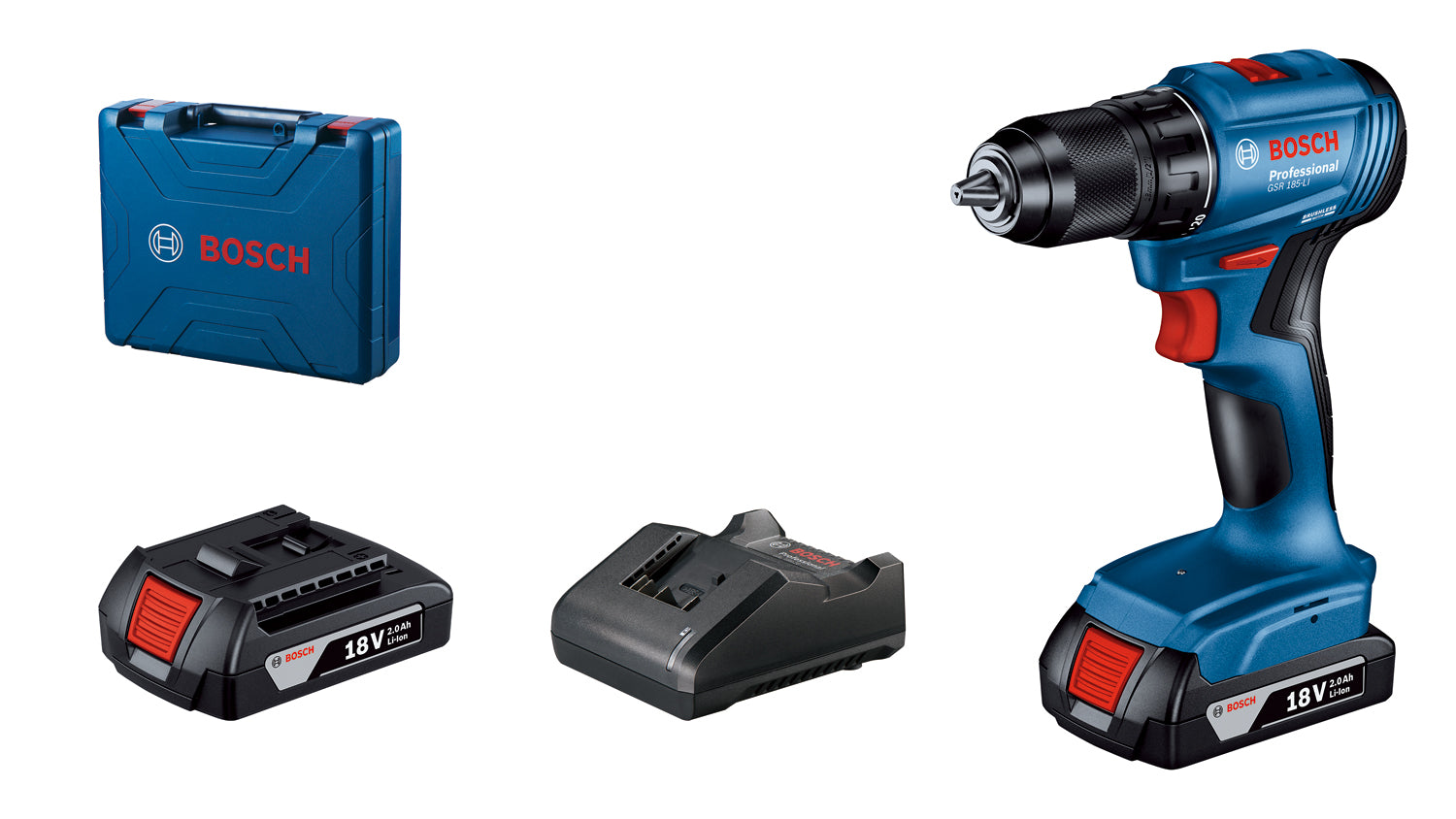 Burghiu cu acumulator Gsr 185-li 2*2.0ah