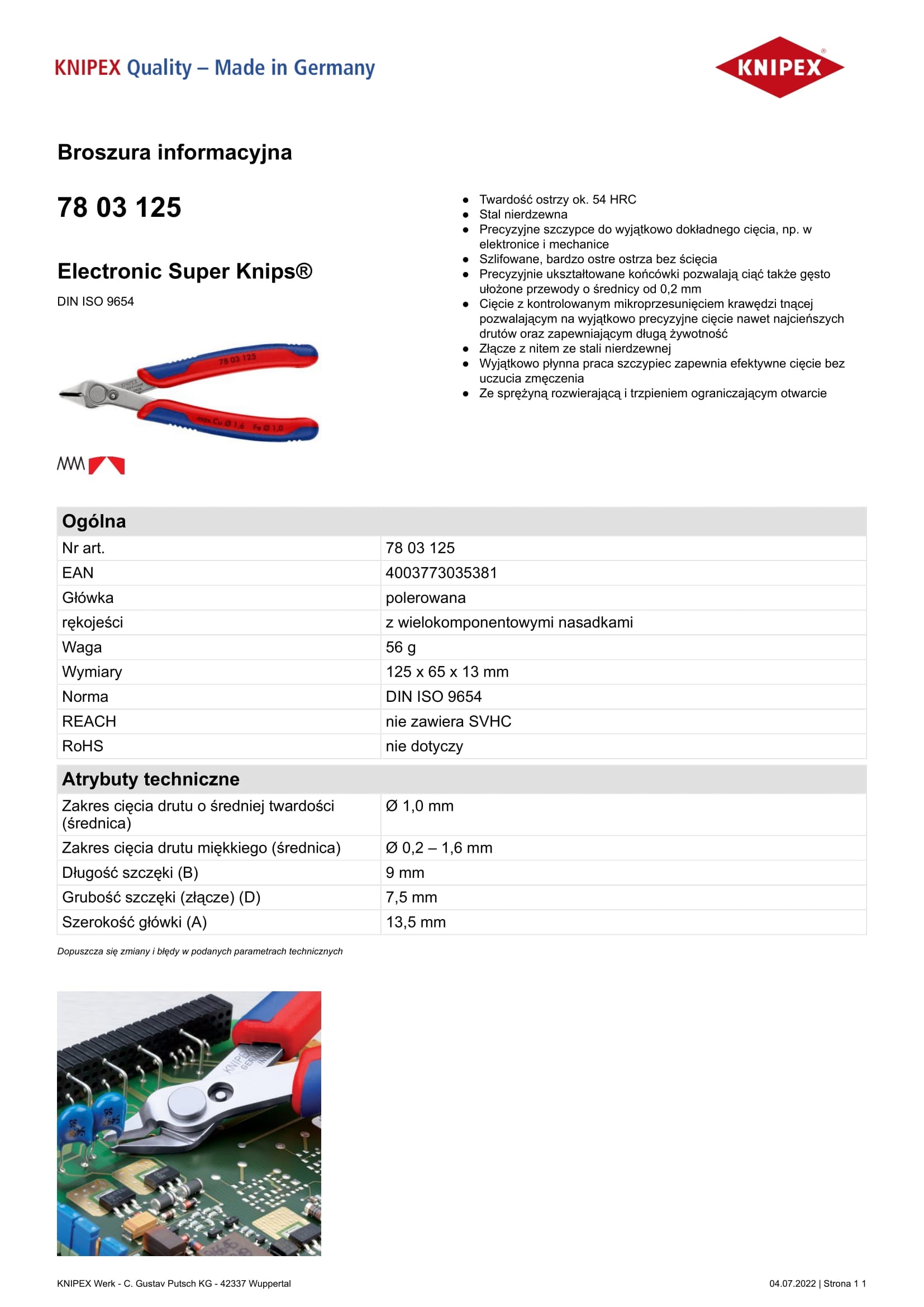 125 mm elektronische Super Knips-snijtang