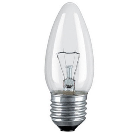 Bombilla Vela Transparente Antigolpes 60w E-27