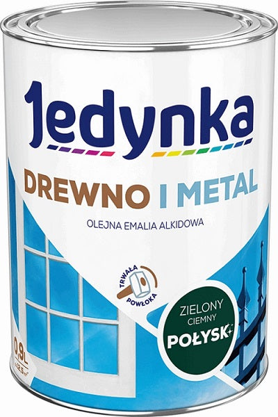 Alkydový email na drevo a kov tmavozelený 0,9l