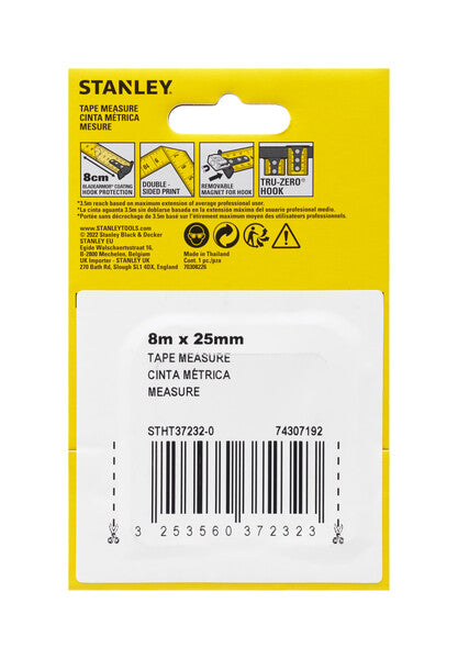 Stanley kontrollås Mål 8m*25mm
