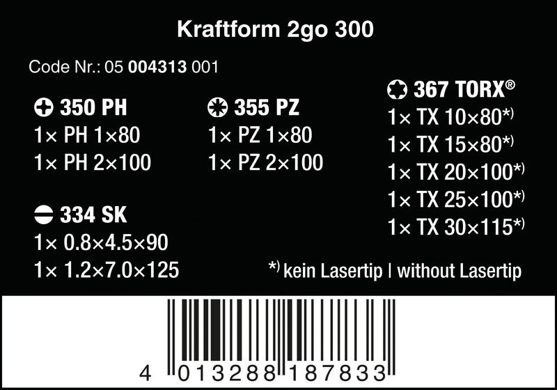 Zestaw wkrętaków Kraftform 2go 300 11 sztuk