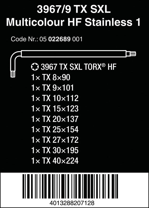 Sraith Eochrach Torx 3967/9 Tx Sxl Ildath