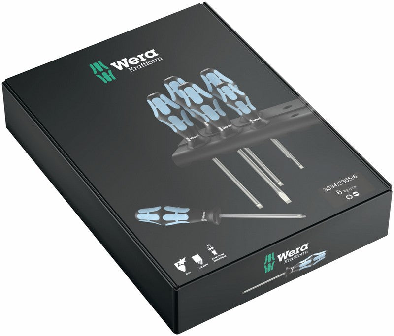 Stainless Steel Screwdriver Set + Hanger 6 Pieces