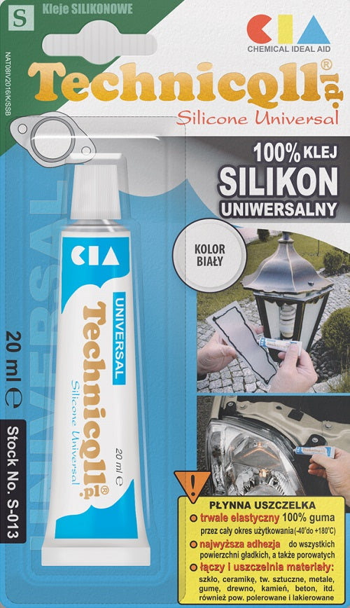 Univerzális szilikon ragasztó fehér 20ml
