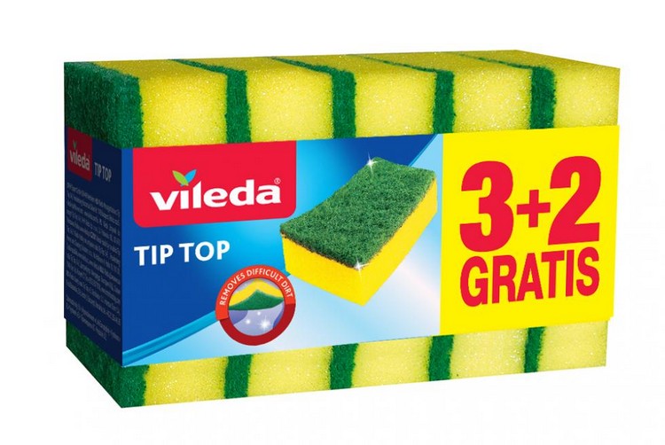 Vileda Tip Top Afwasspons 3+2 Gratis