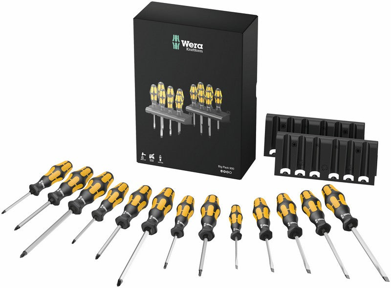 Juego De Destornilladores Kraftform Para Destornillador Pala + Percha 13 Piezas