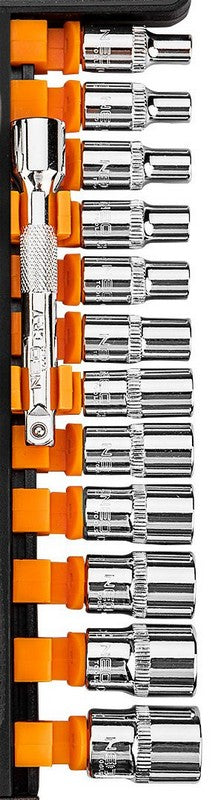Sraith de Wrenches Soicéad 1/4'' 14 ríomhaire 6-uillinn