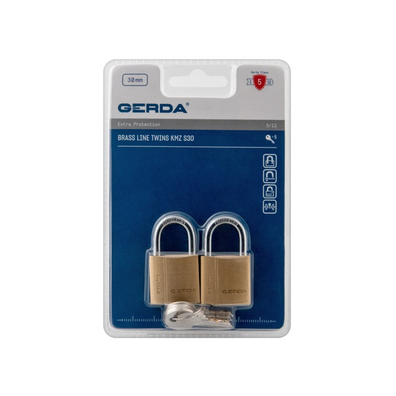 Juego Candados Brass Line Kmz S30 Twins Blíster
