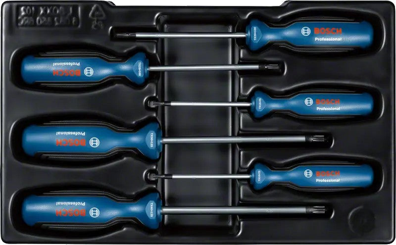 Conjunto de chaves de fenda Torx 6 peças.