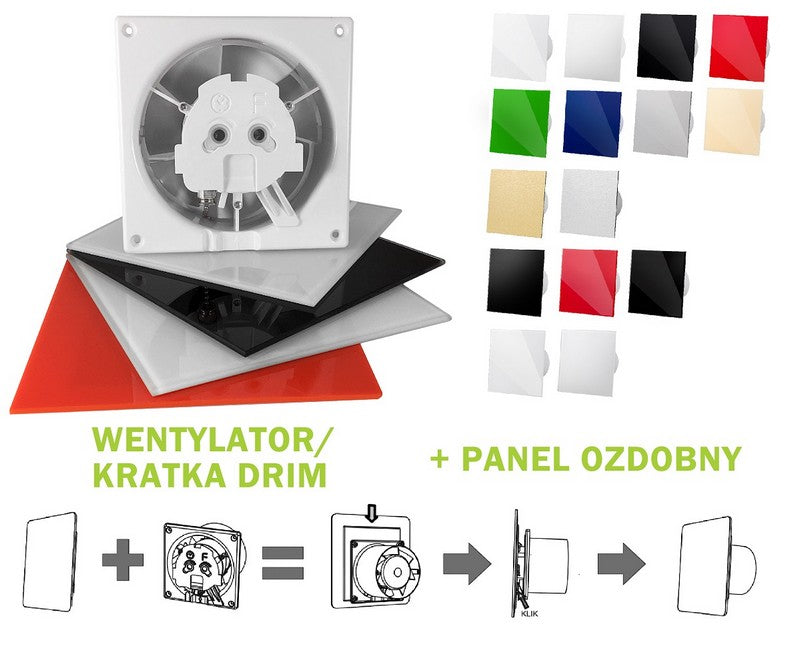 Drim Plexi Fan Panel Black Gloss