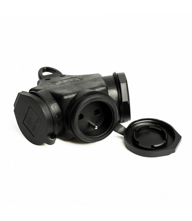 Triple Rubber Splitter 3*2p+z Z/uz Ip44