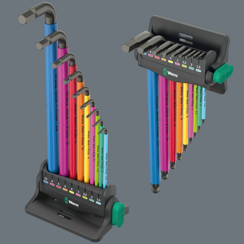 Set Of 950/9 Hex-plus Multicolour Keys 3 9czr