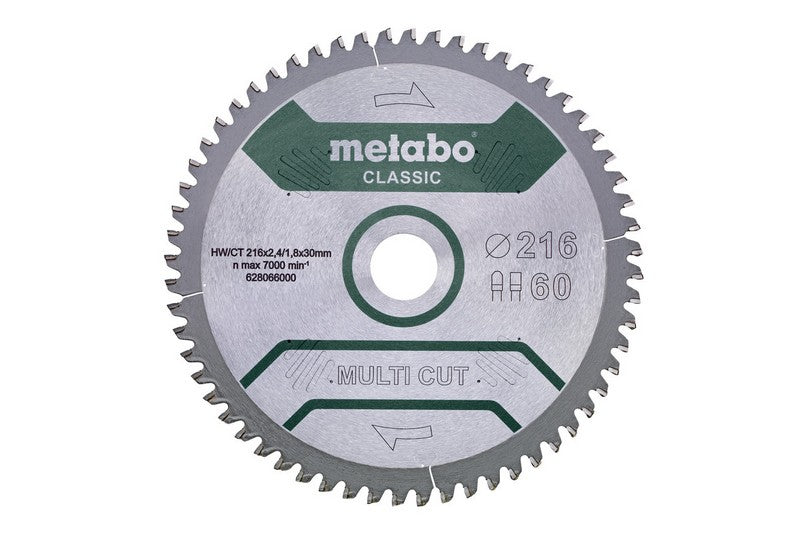 Klasyczna piła tarczowa Multi Cut 216*30mm Z60