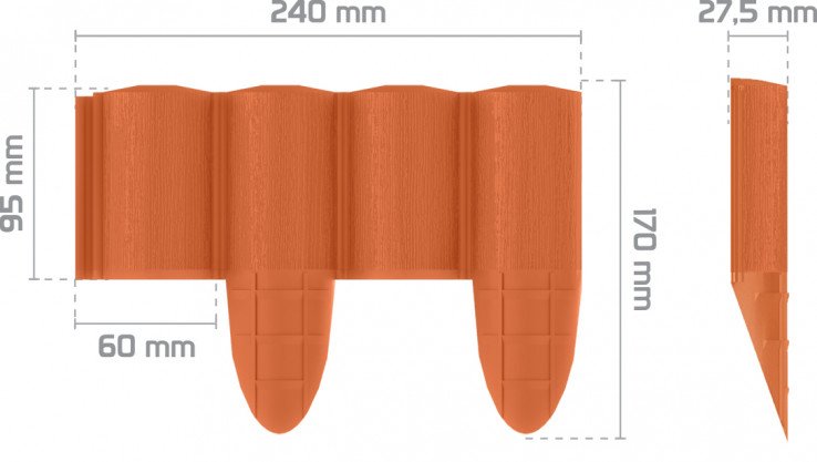 Eco Garden Palisade 2,4 m tegel