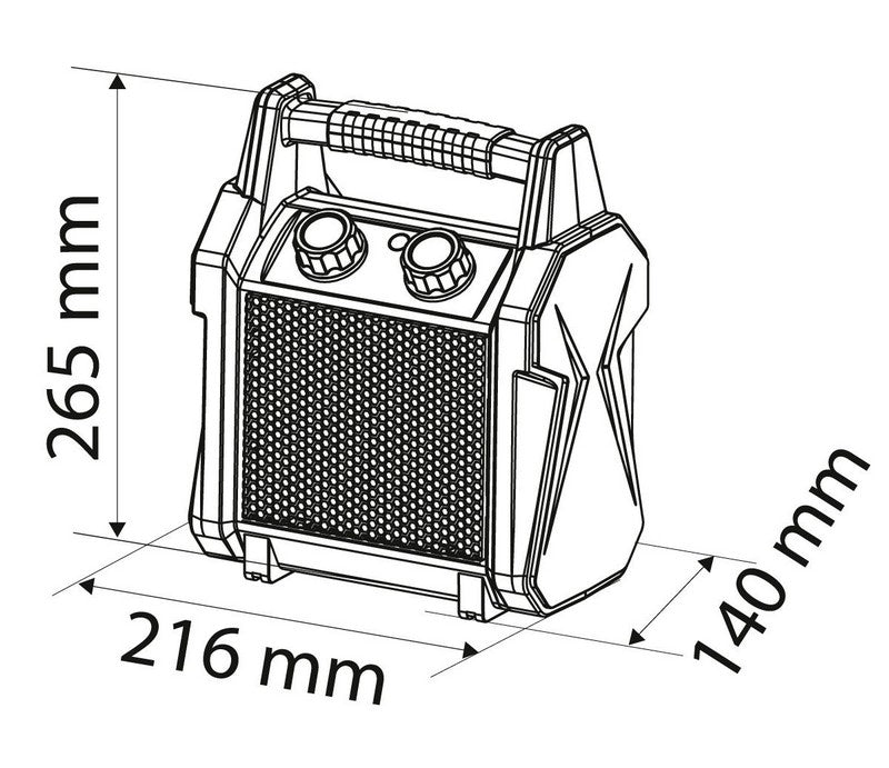 Elektrický keramický ohřívač Ptc 2kw