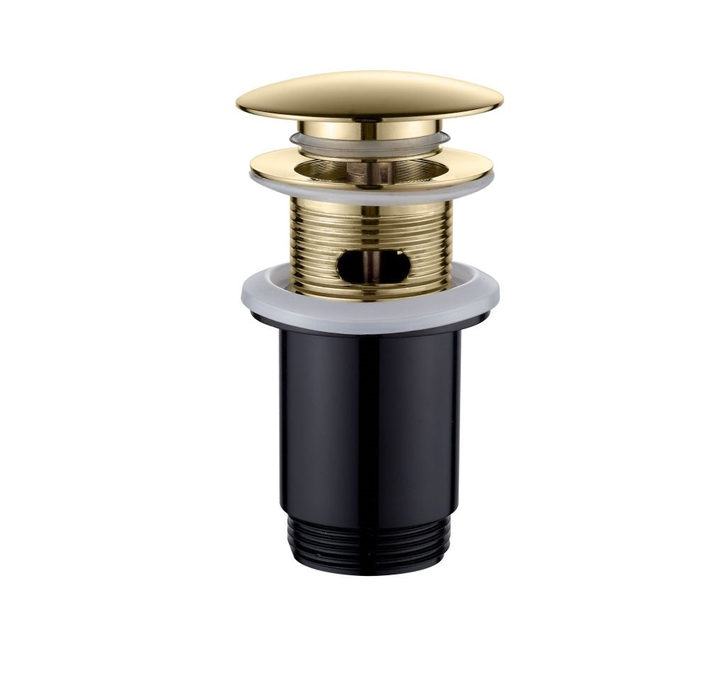 Klik-klak Messing Plug Universeel Grote Paddestoel Goud