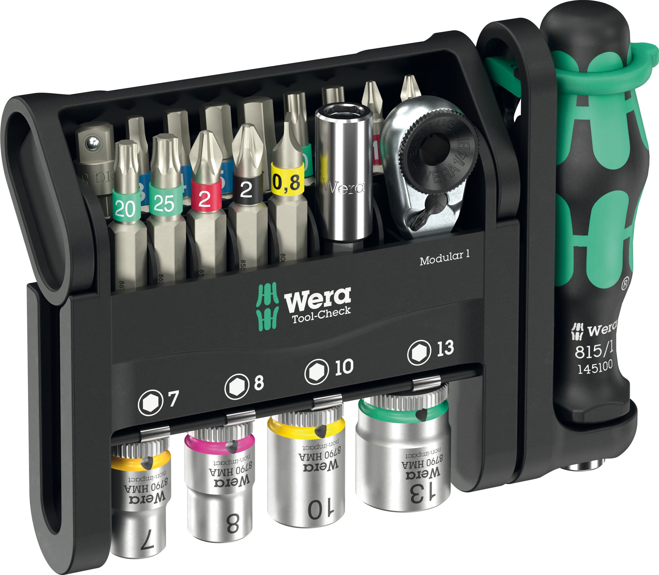 Tool-check Modular 1 Bits And Sockets Set 21 Pieces