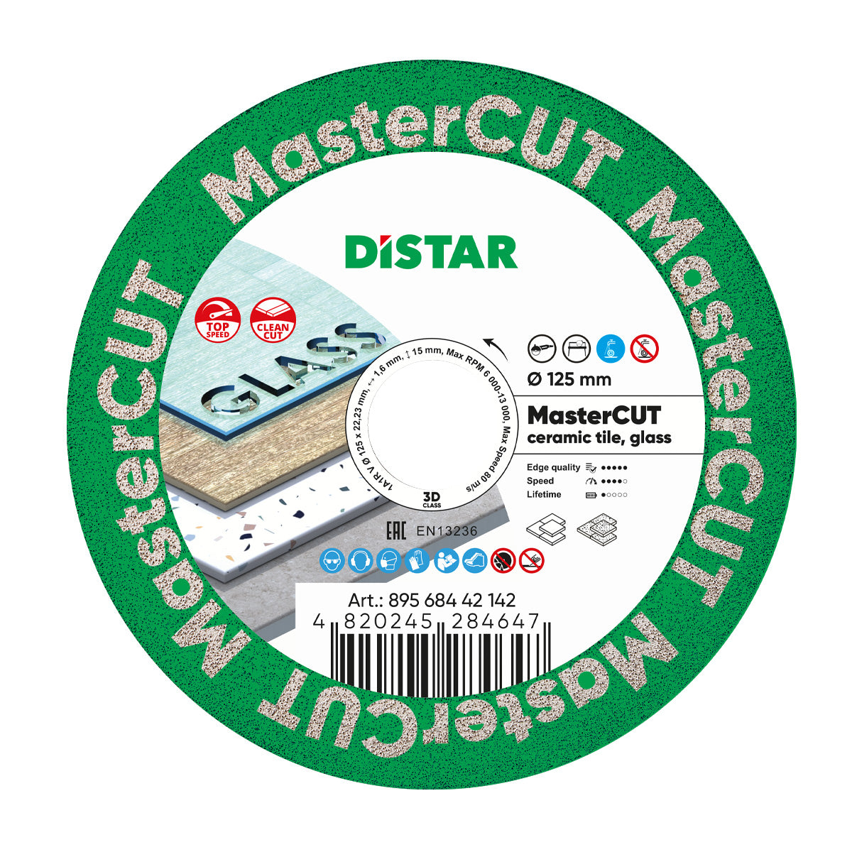 Lame diamantée Mastercut 125*1.6/1.0*15*22.23