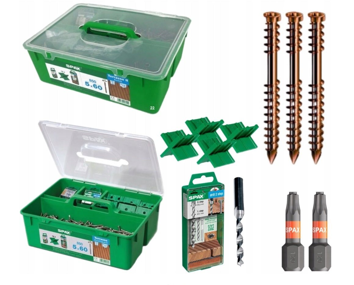 Vite per terrazza A2 Tx 5.0*60mm Spax-d Oro antico (850)+set